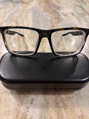 Dragon Meridien Rectangular Glasses Frame in Black/Blue/Green Tortoiseshell